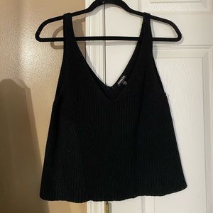 Express black Knit Medium Crop Tank NEVER WORN